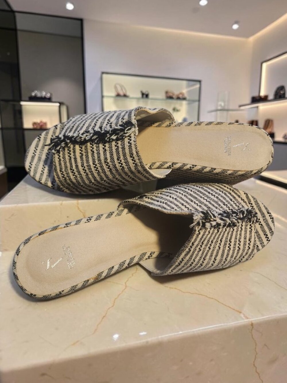 Simply Vera Vera Wang Striped Wedge Sandals – NWOT